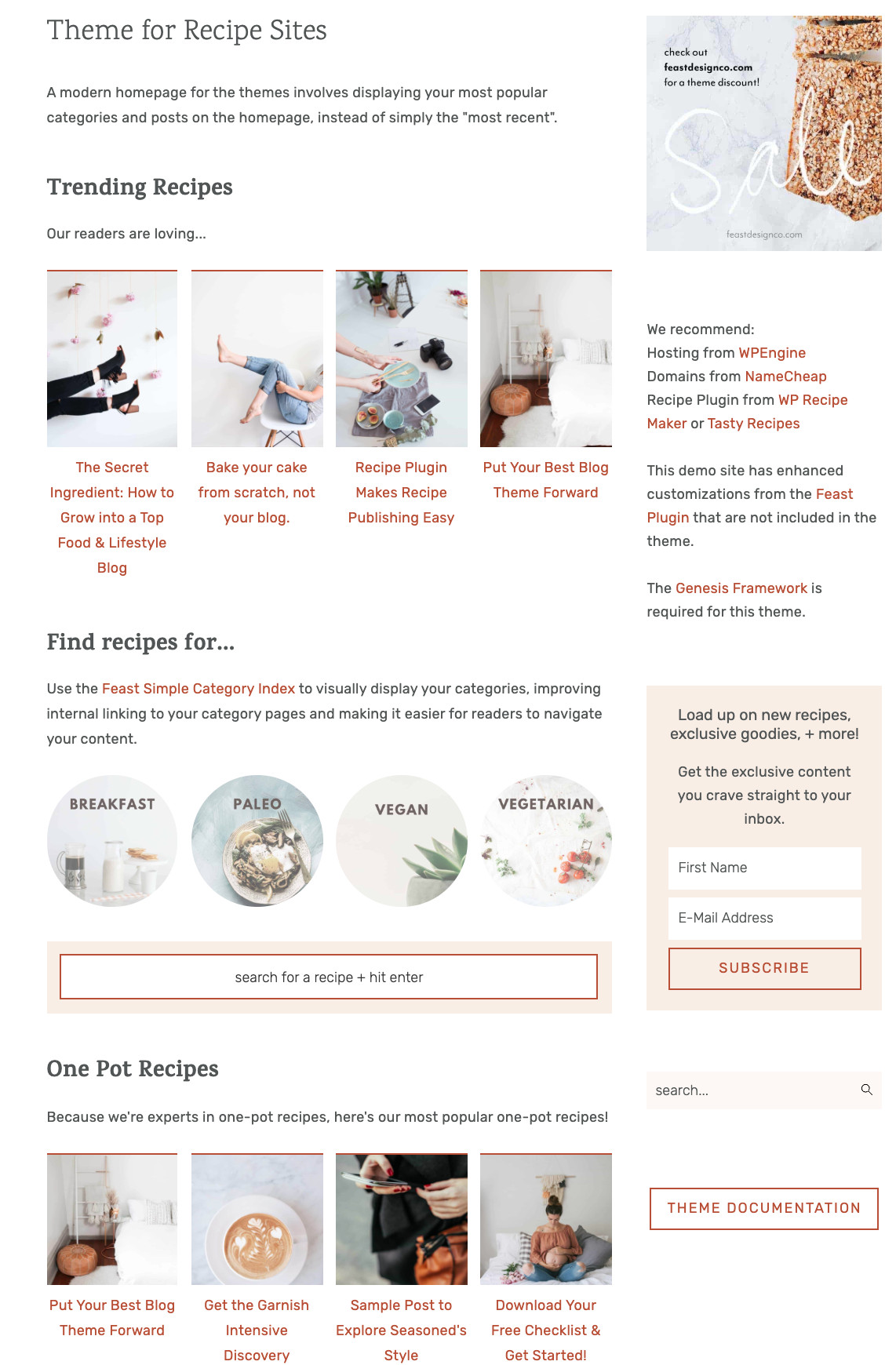 Modern Homepage Setup - Feast Design Co.